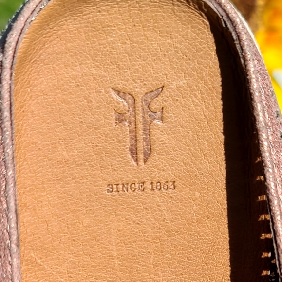 Frye Melanie dusty rose leather slides - Picture 3 of 9